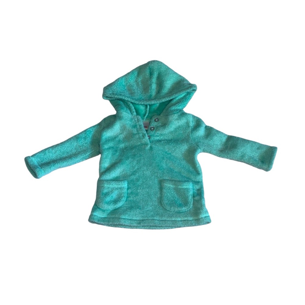 Kidgets green fuzzy jacket with hoodie 12 months
